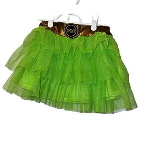 Teenage mutant ninja turtle girls Green Tulle Skirt with Gold Waistband Sz s/m